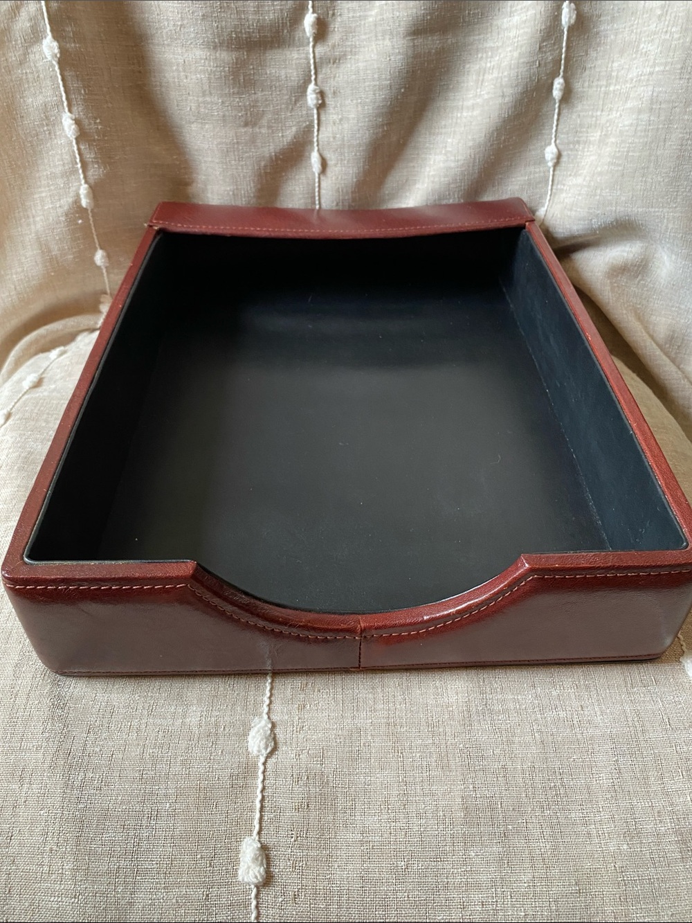 Classic Leather Valet Tray/ Desk Tray Organizer- Father’s Day gift.